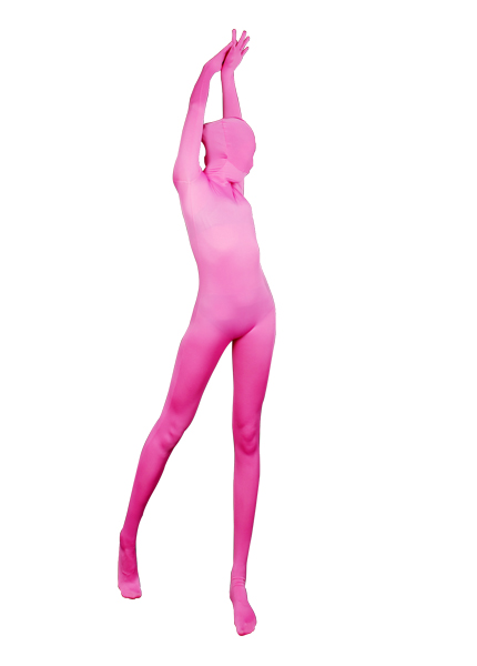 Pink Lycra Fabric Full Body Suit